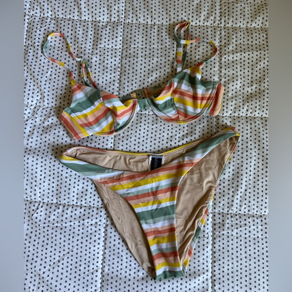 MINKPINK Colorful Striped Bikini - Picture 3 of 3